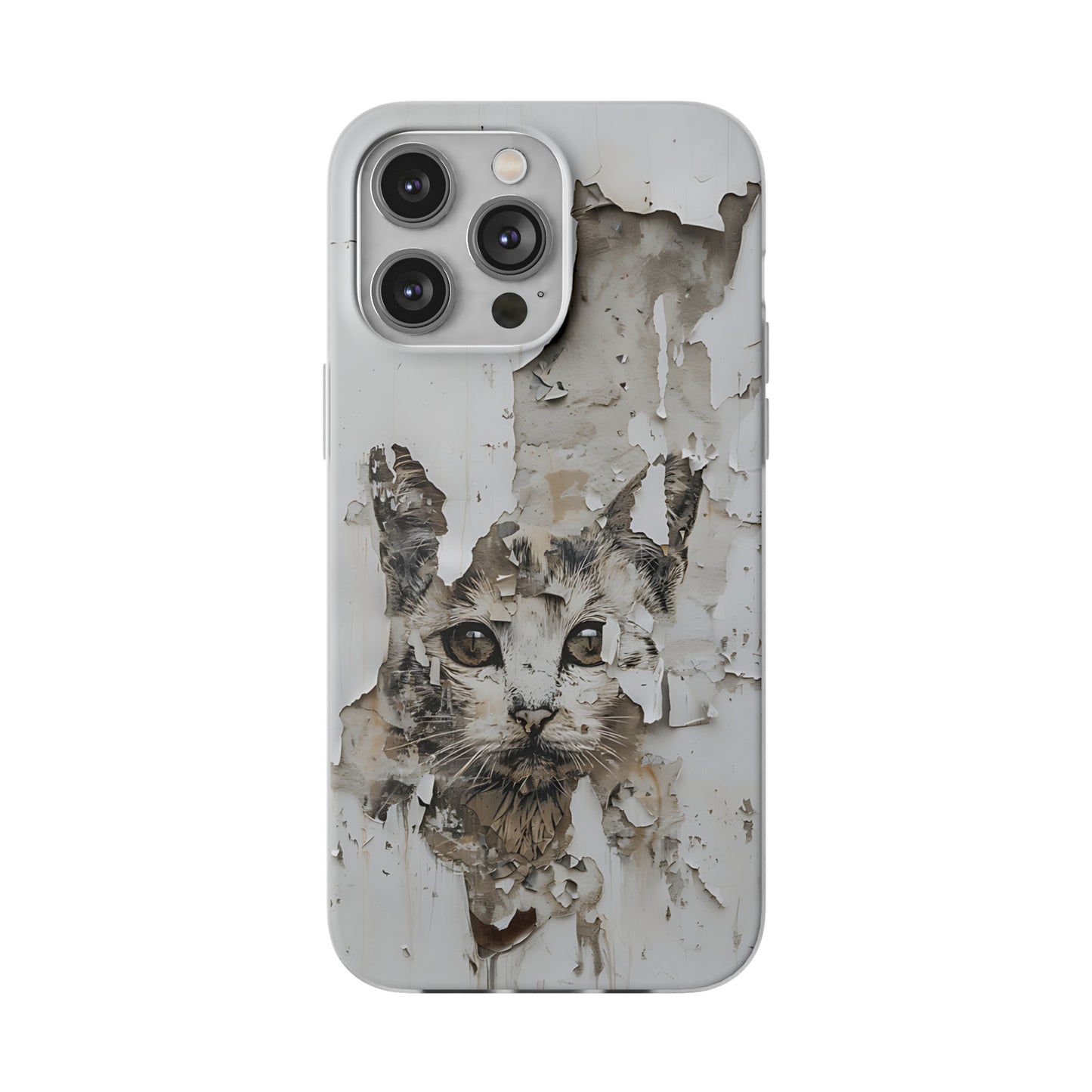 Vhils inspired grafitti Cat Phone Case