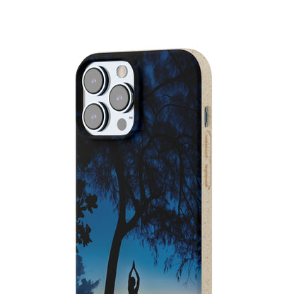 Yoga pose at Sunset on the beach Biodegradable Phone Case | iPhone / Samsung