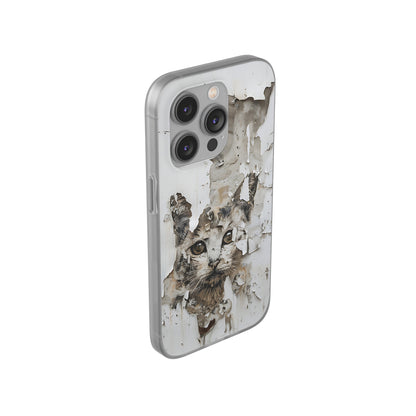 Vhils inspired grafitti Cat Phone Case