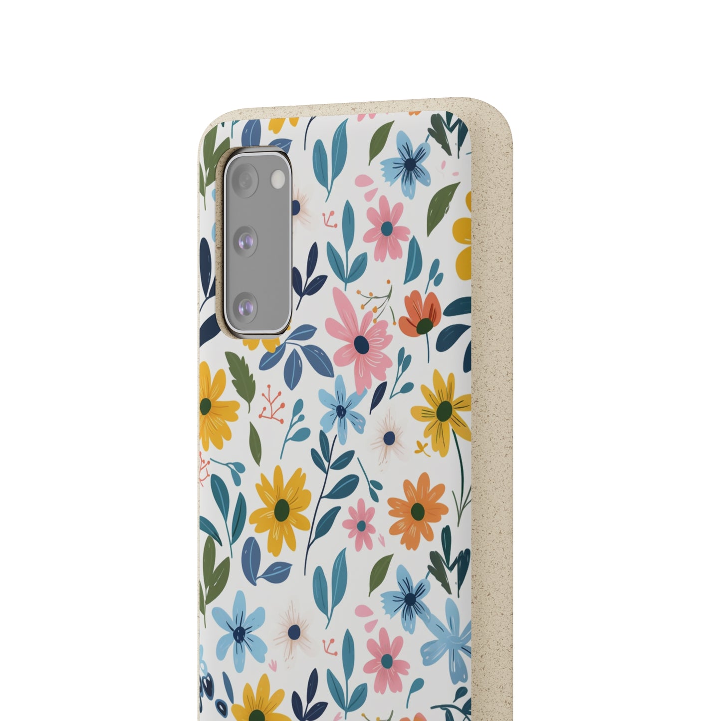 Pastel Flowers Biodegradable Phone Case | iPhone / Samsung