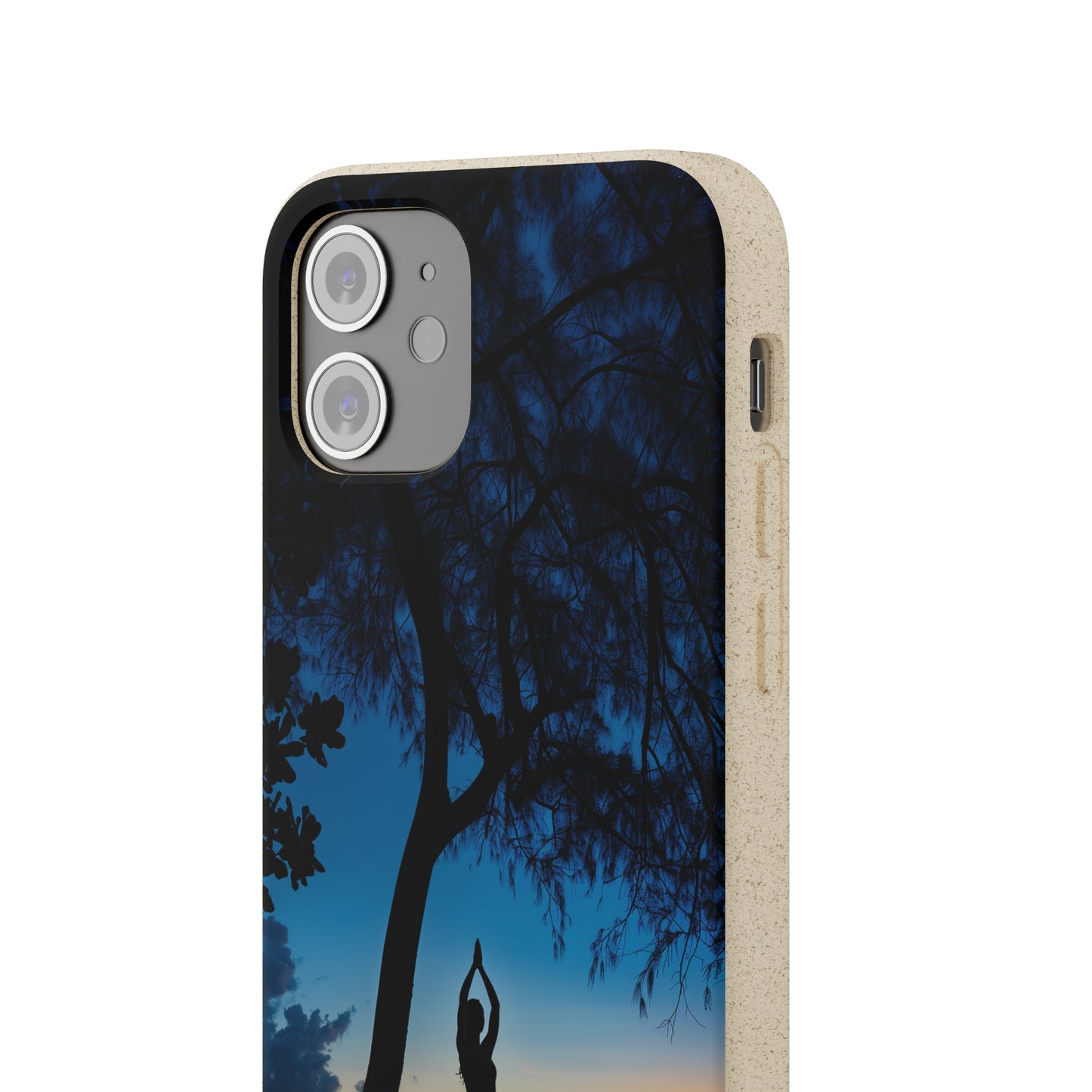 Yoga pose at Sunset on the beach Biodegradable Phone Case | iPhone / Samsung