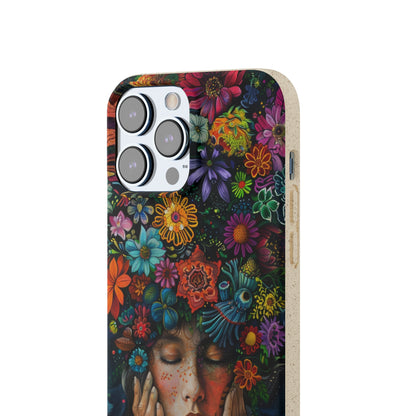 Flower woman Biodegradable Phone Case | iPhone / Samsung