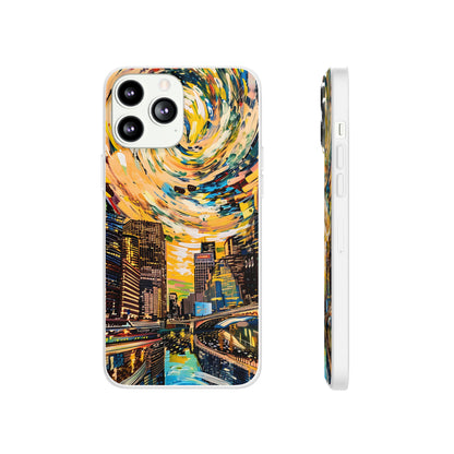 Van Gogh inspired City scene | iPhone/Samsung | Slimline Phone Case