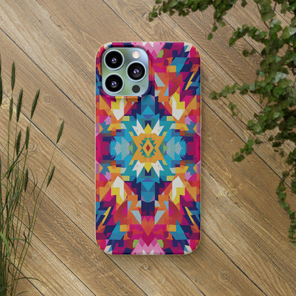 Bold, colourful pattern Biodegradable Phone Case | iPhone / Samsung