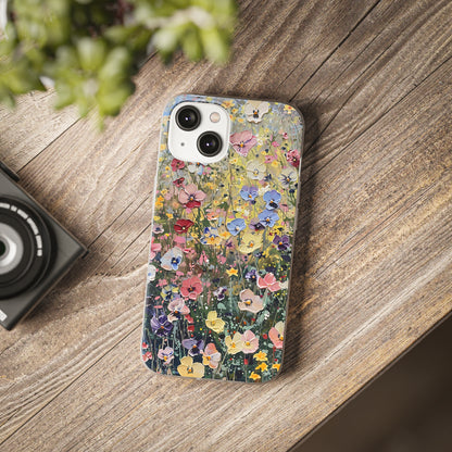 Damien Hirst Inspired Oil on Canvas Flowers | iPhone/Samsung | Slimline Phone Case