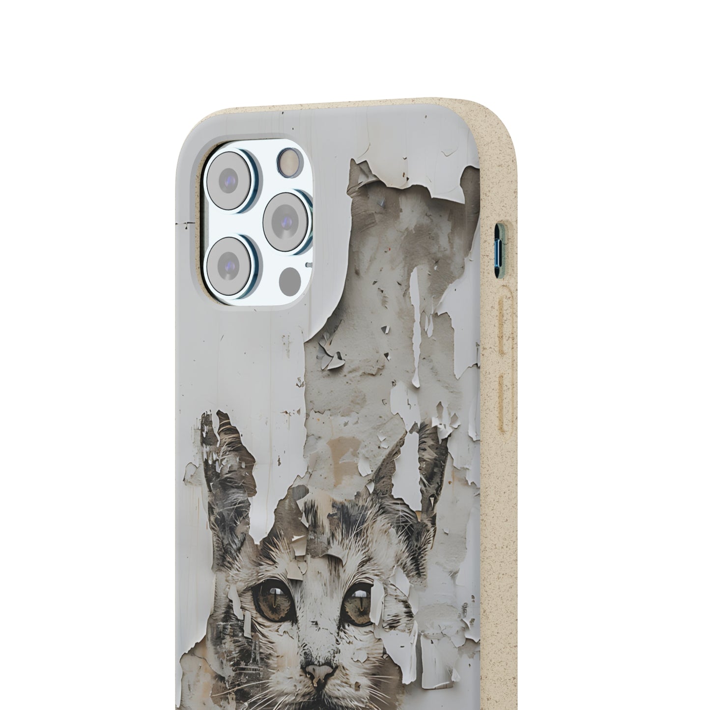 Vhils inspired Cat grafitti Biodegradable Phone Case | iPhone / Samsung