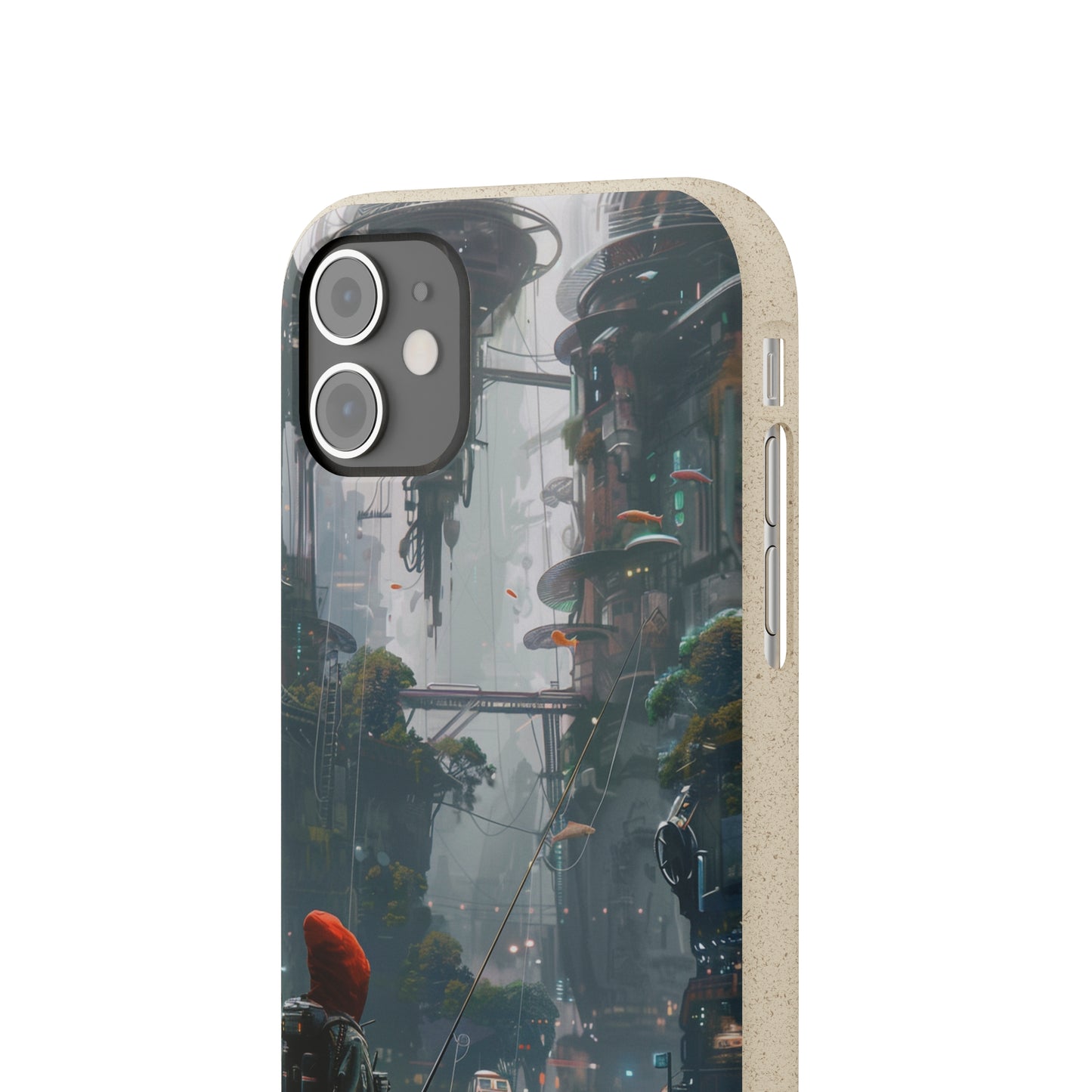 Cyberpunk style man fishing Biodegradable Phone Case | iPhone / Samsung