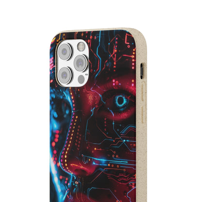 Cyberpunk woman Biodegradable Phone Case | iPhone / Samsung