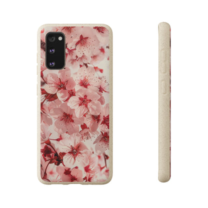 Pink Flowers Biodegradable Phone Case | iPhone / Samsung