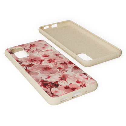 Pink Flowers Biodegradable Phone Case | iPhone / Samsung