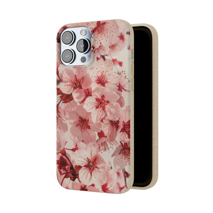 Pink Flowers Biodegradable Phone Case | iPhone / Samsung