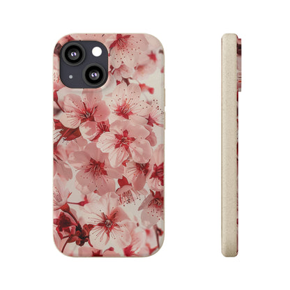 Pink Flowers Biodegradable Phone Case | iPhone / Samsung