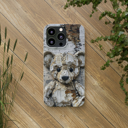 Vhils inspired Teddy Bear Biodegradable Phone Case | iPhone / Samsung