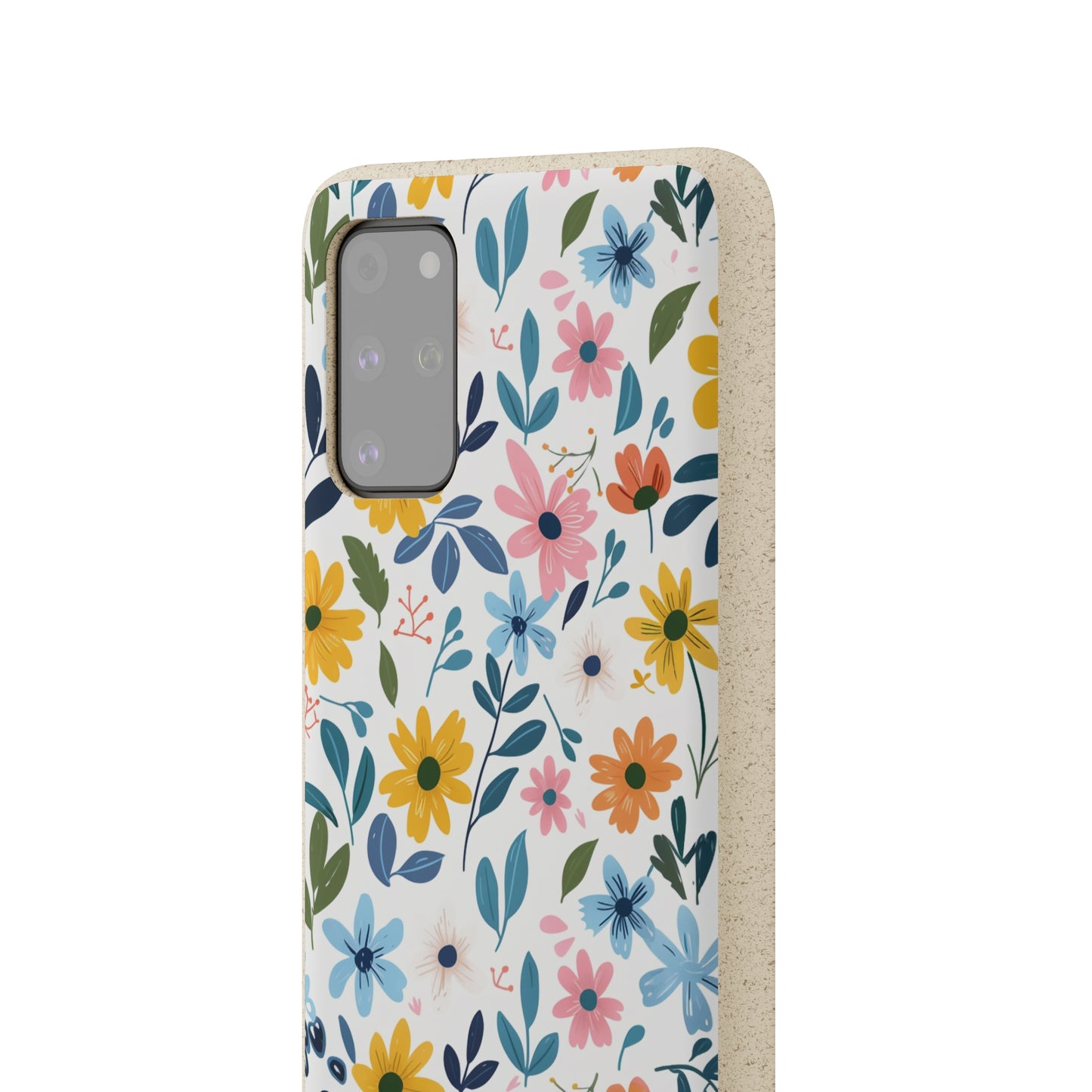 Pastel Flowers Biodegradable Phone Case | iPhone / Samsung