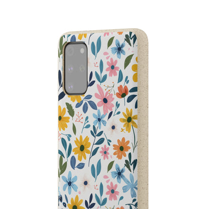 Pastel Flowers Biodegradable Phone Case | iPhone / Samsung