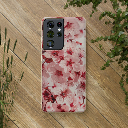 Pink Flowers Biodegradable Phone Case | iPhone / Samsung