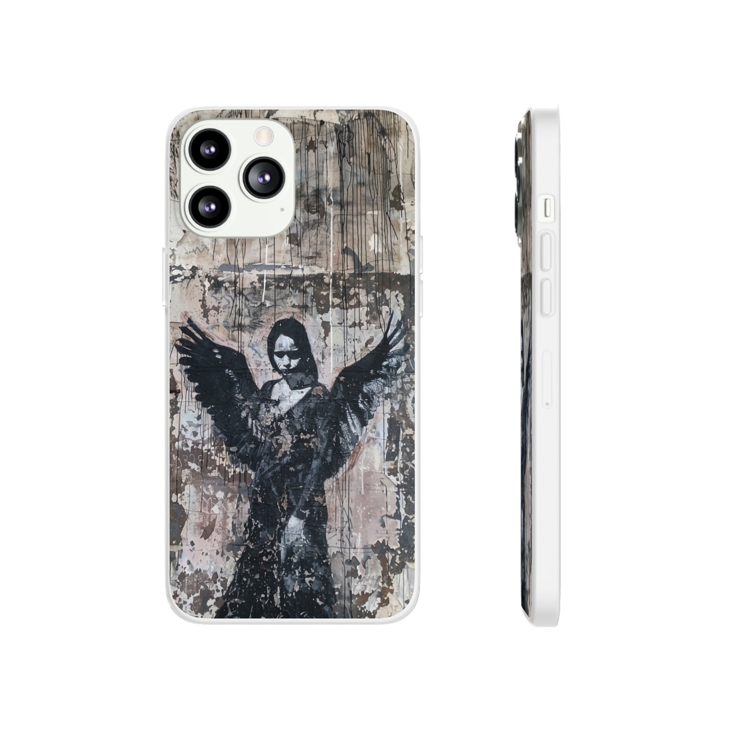 Vhils inspired Gothic Dark Angel Phone Case