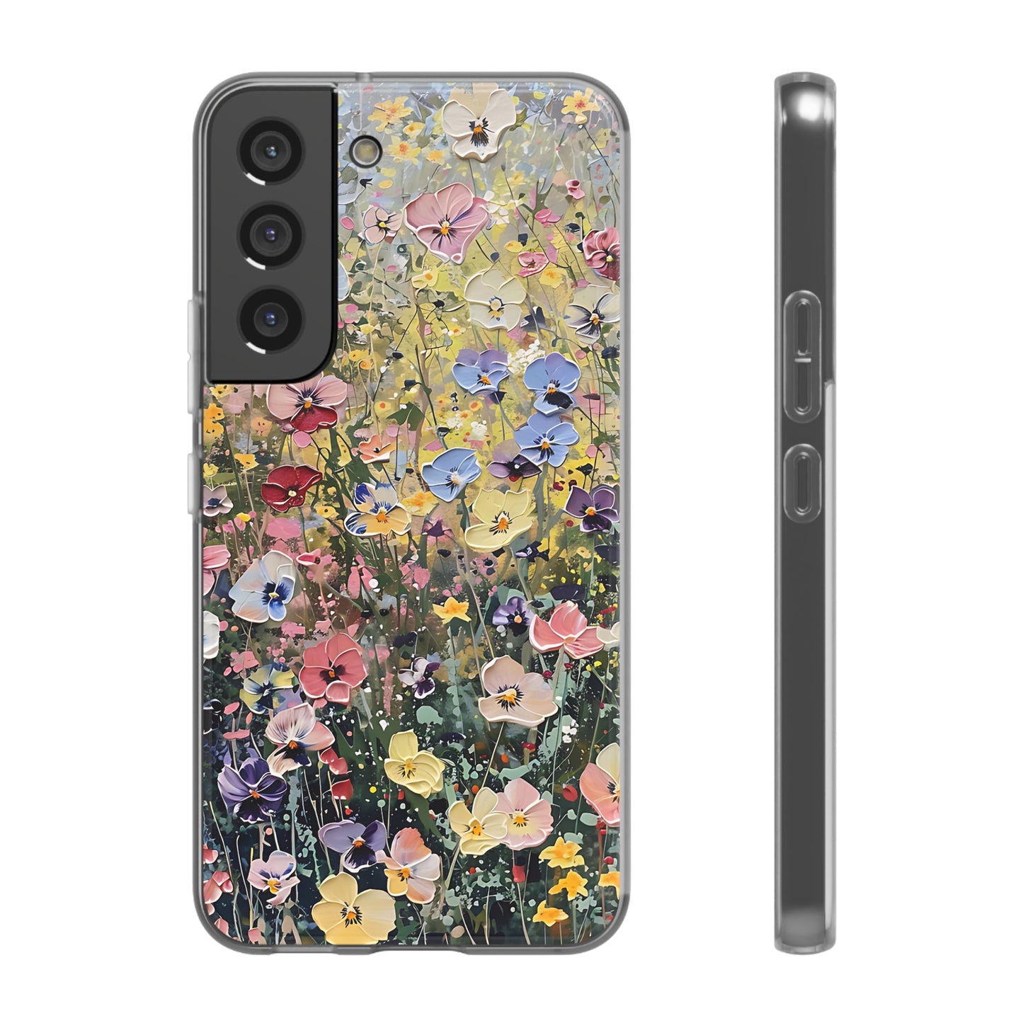 Damien Hirst Inspired Oil on Canvas Flowers | iPhone/Samsung | Slimline Phone Case