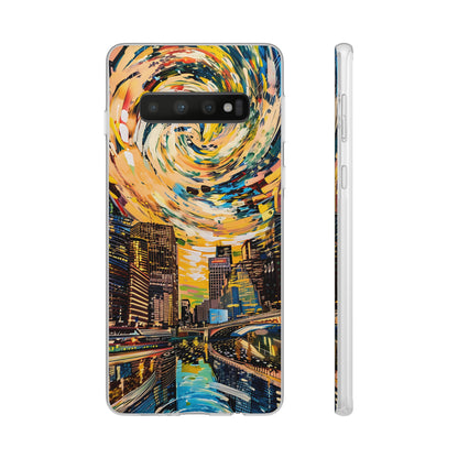 Van Gogh inspired City scene | iPhone/Samsung | Slimline Phone Case