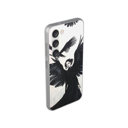 Gothic Woman and Raven Phone Case