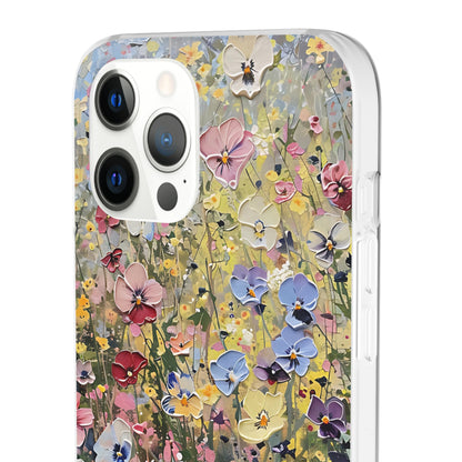 Damien Hirst Inspired Oil on Canvas Flowers | iPhone/Samsung | Slimline Phone Case