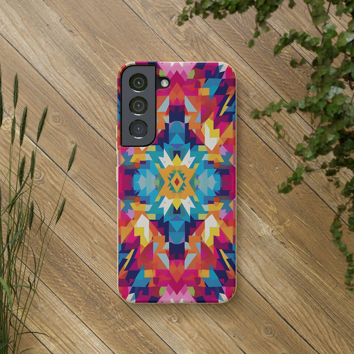 Bold, colourful pattern Biodegradable Phone Case | iPhone / Samsung