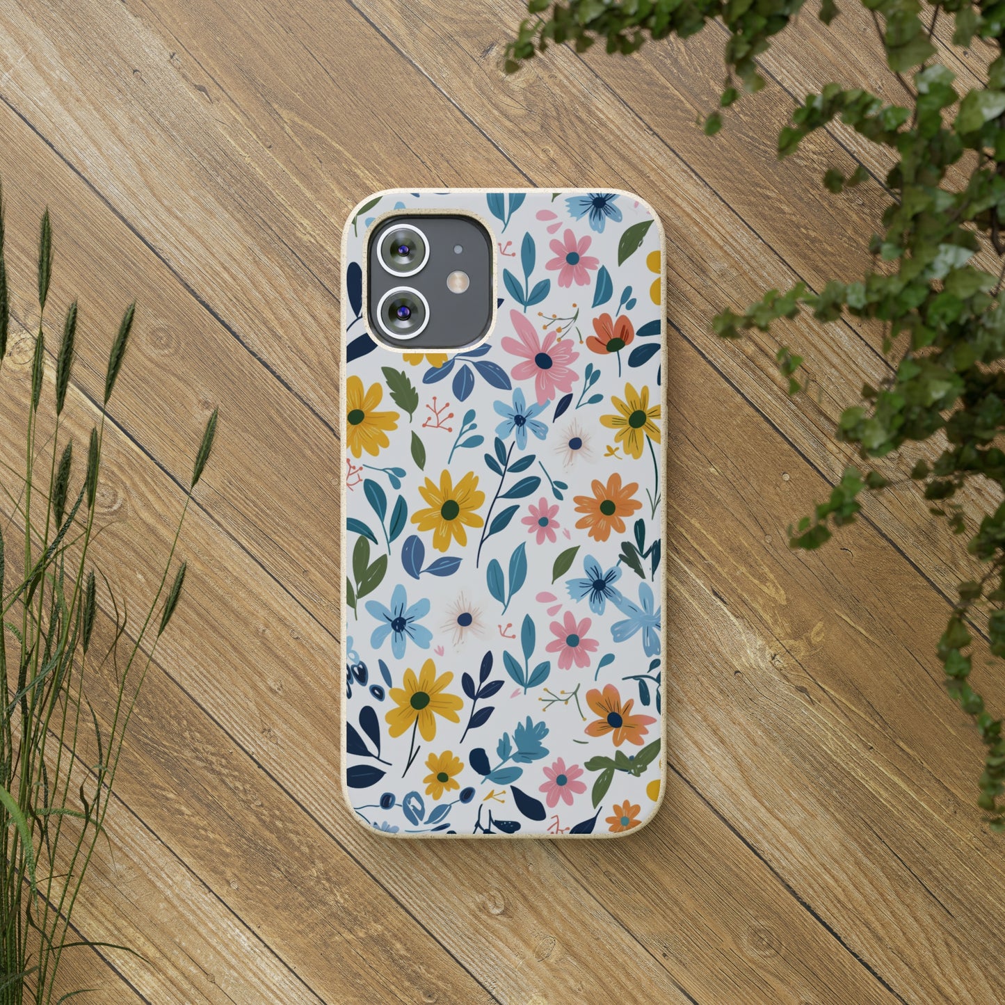 Pastel Flowers Biodegradable Phone Case | iPhone / Samsung