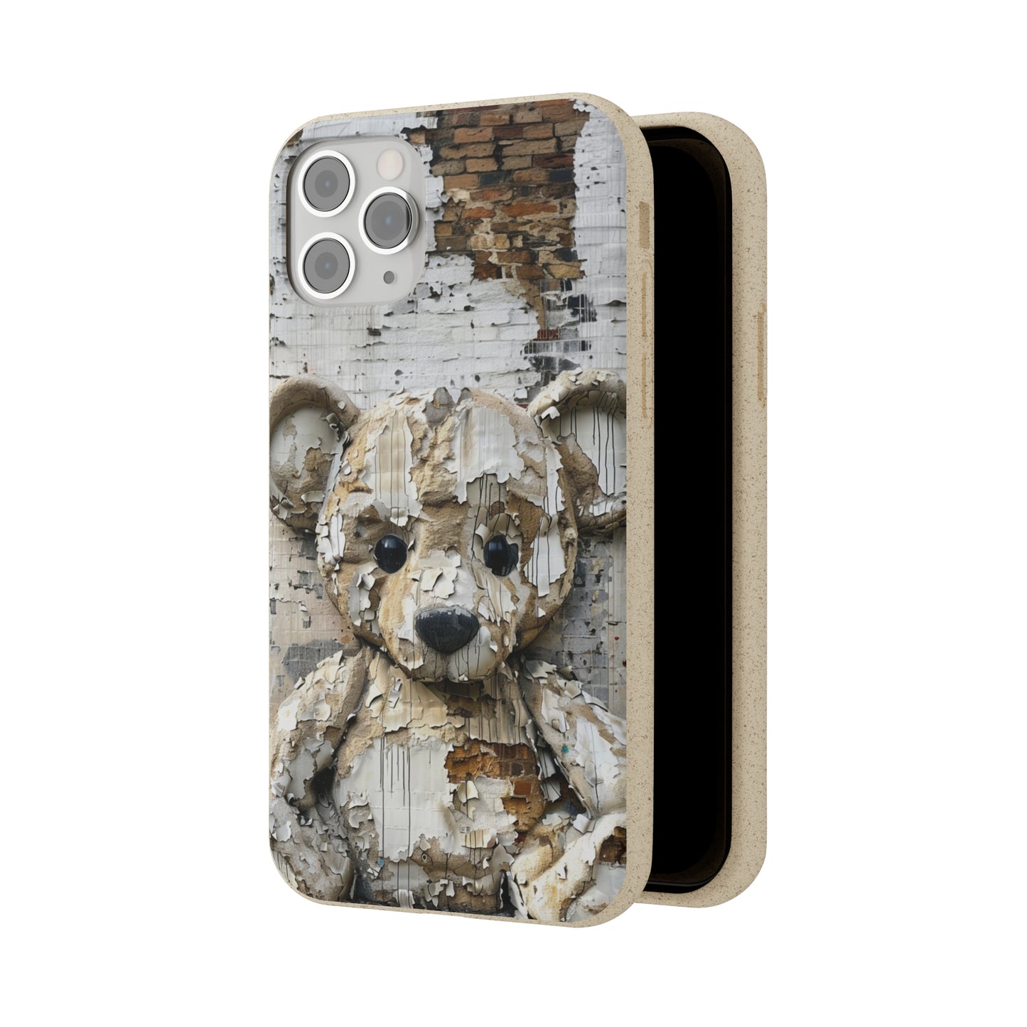 Vhils inspired Teddy Bear Biodegradable Phone Case | iPhone / Samsung