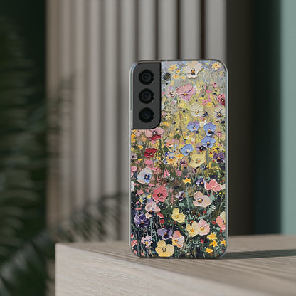 Damien Hirst Inspired Oil on Canvas Flowers | iPhone/Samsung | Slimline Phone Case