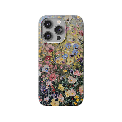 Damien Hirst Inspired Oil on Canvas Flowers | iPhone/Samsung | Slimline Phone Case