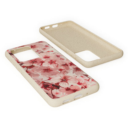 Pink Flowers Biodegradable Phone Case | iPhone / Samsung