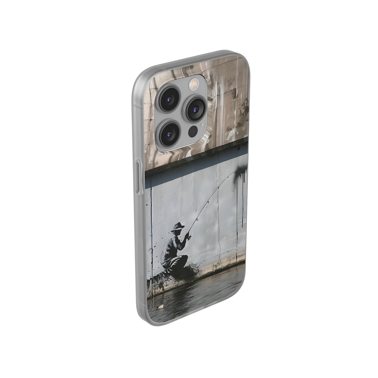 Banksy inspired man fishing | iPhone/Samsung | Slimline Phone Case