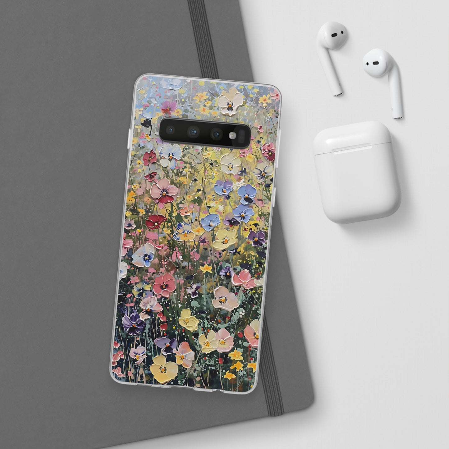 Damien Hirst Inspired Oil on Canvas Flowers | iPhone/Samsung | Slimline Phone Case