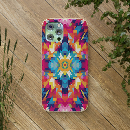 Bold, colourful pattern Biodegradable Phone Case | iPhone / Samsung