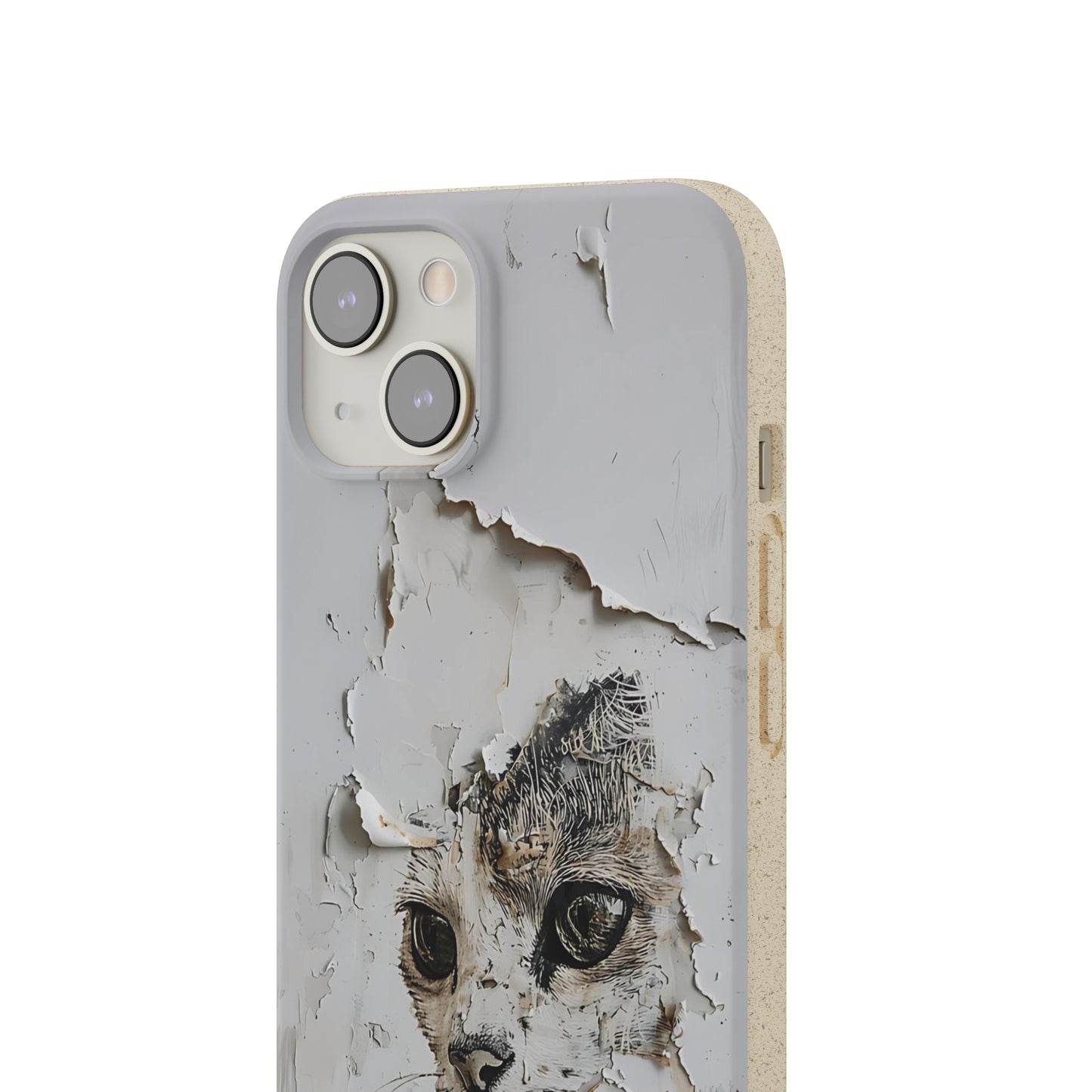 Vhils inspired Cat grafitti Biodegradable Phone Case | iPhone / Samsung