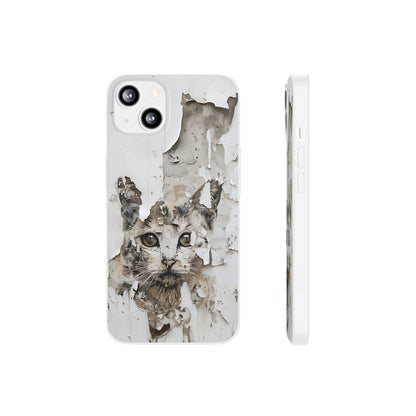 Vhils inspired grafitti Cat Phone Case