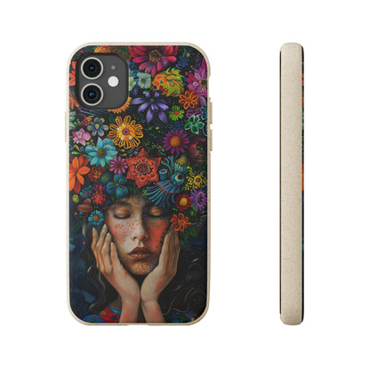 Flower woman Biodegradable Phone Case | iPhone / Samsung