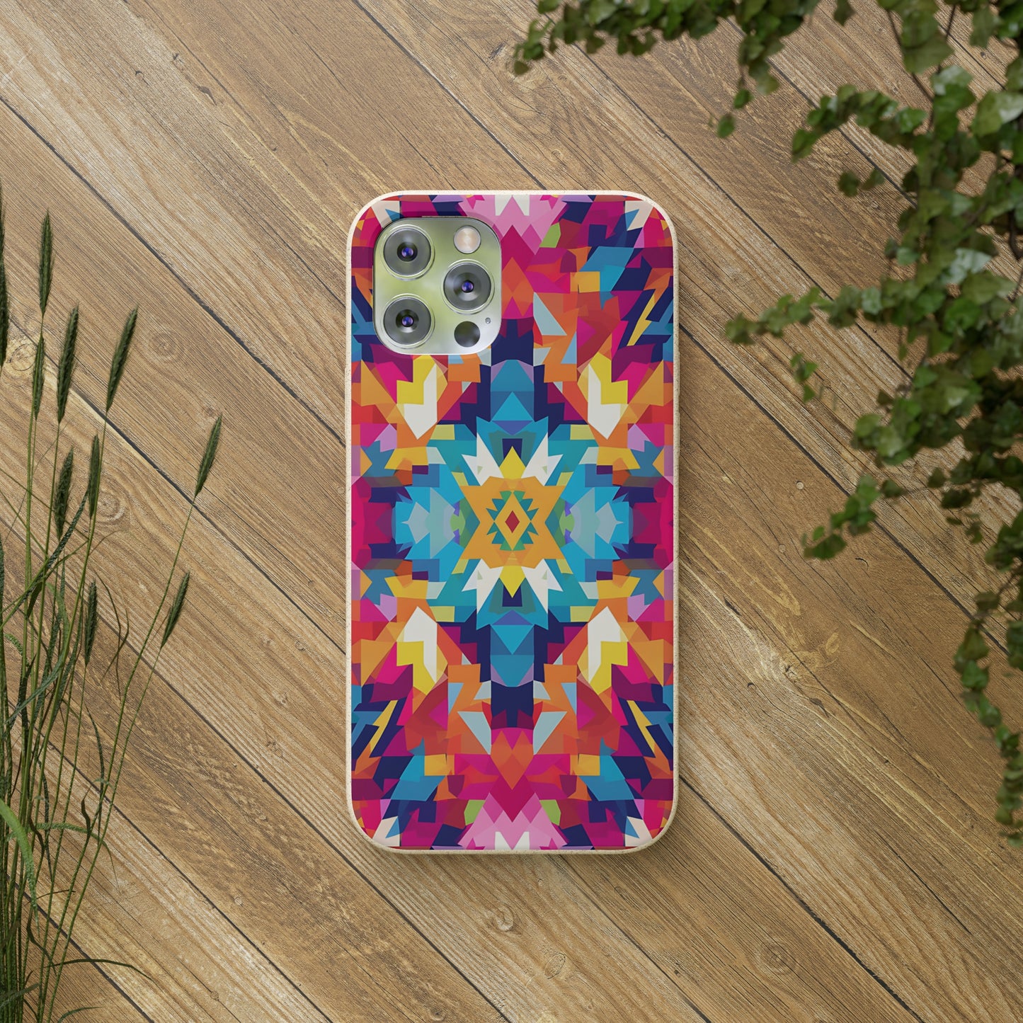 Bold, colourful pattern Biodegradable Phone Case | iPhone / Samsung