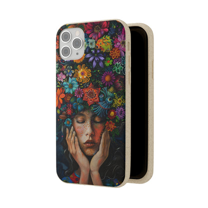 Flower woman Biodegradable Phone Case | iPhone / Samsung