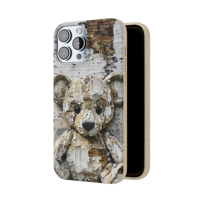 Vhils inspired Teddy Bear Biodegradable Phone Case | iPhone / Samsung