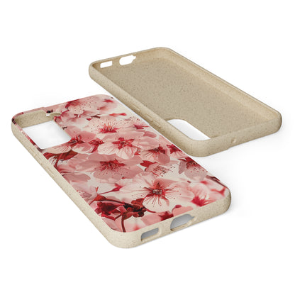 Pink Flowers Biodegradable Phone Case | iPhone / Samsung