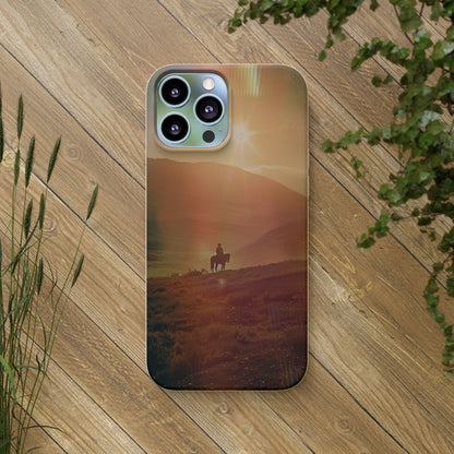 Horse rider cinematic Biodegradable Phone Case | iPhone / Samsung