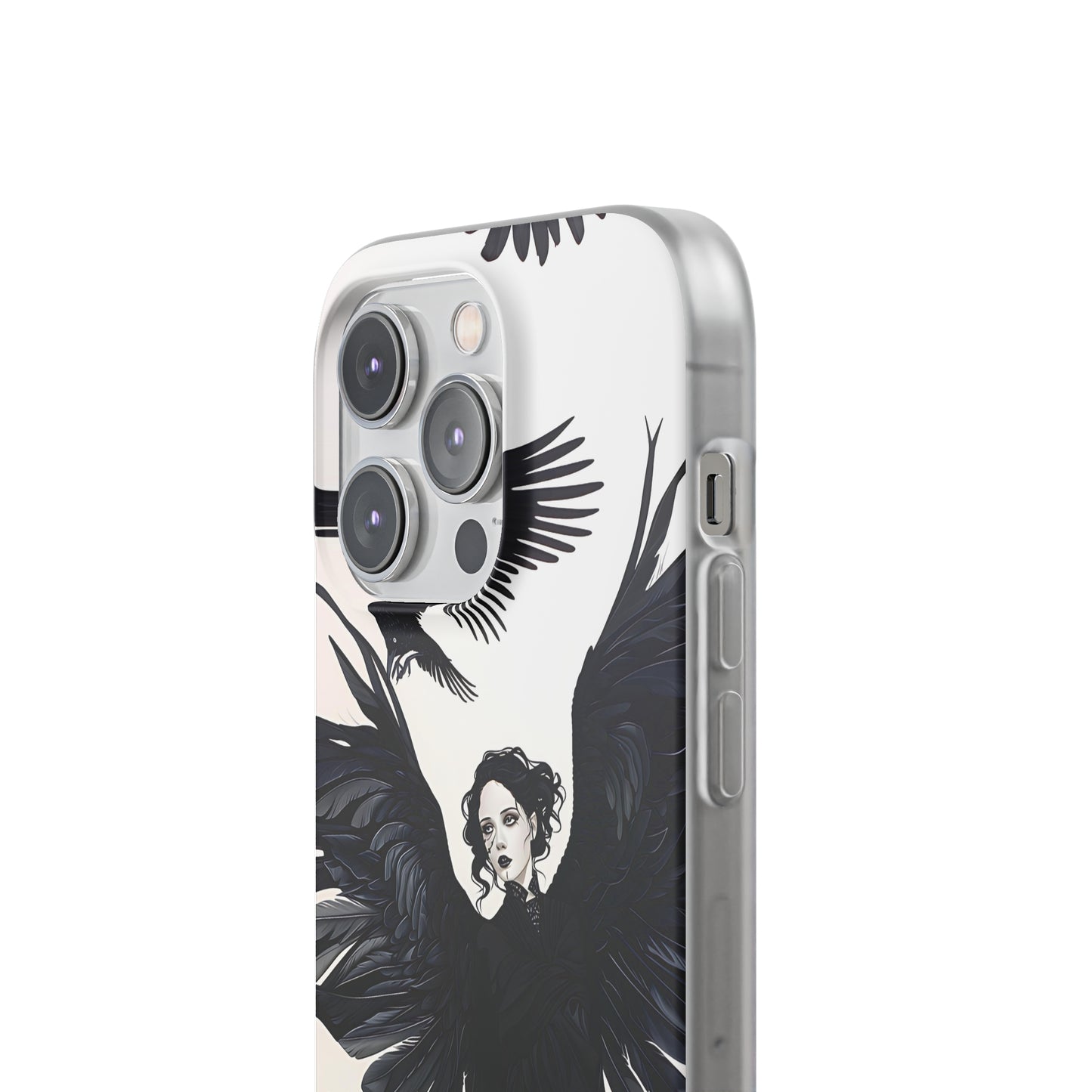 Gothic Woman and Raven Phone Case