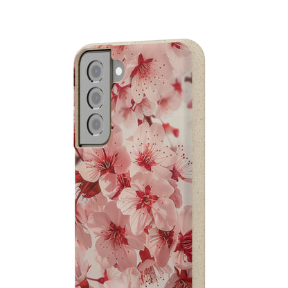 Pink Flowers Biodegradable Phone Case | iPhone / Samsung