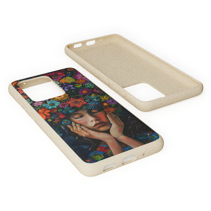 Flower woman Biodegradable Phone Case | iPhone / Samsung