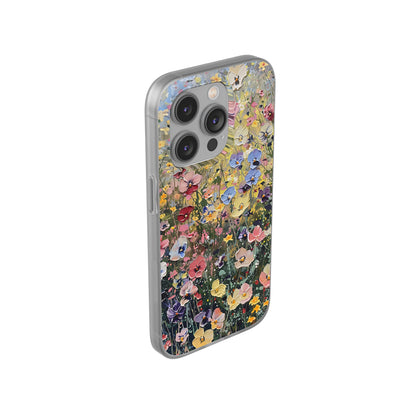 Damien Hirst Inspired Oil on Canvas Flowers | iPhone/Samsung | Slimline Phone Case