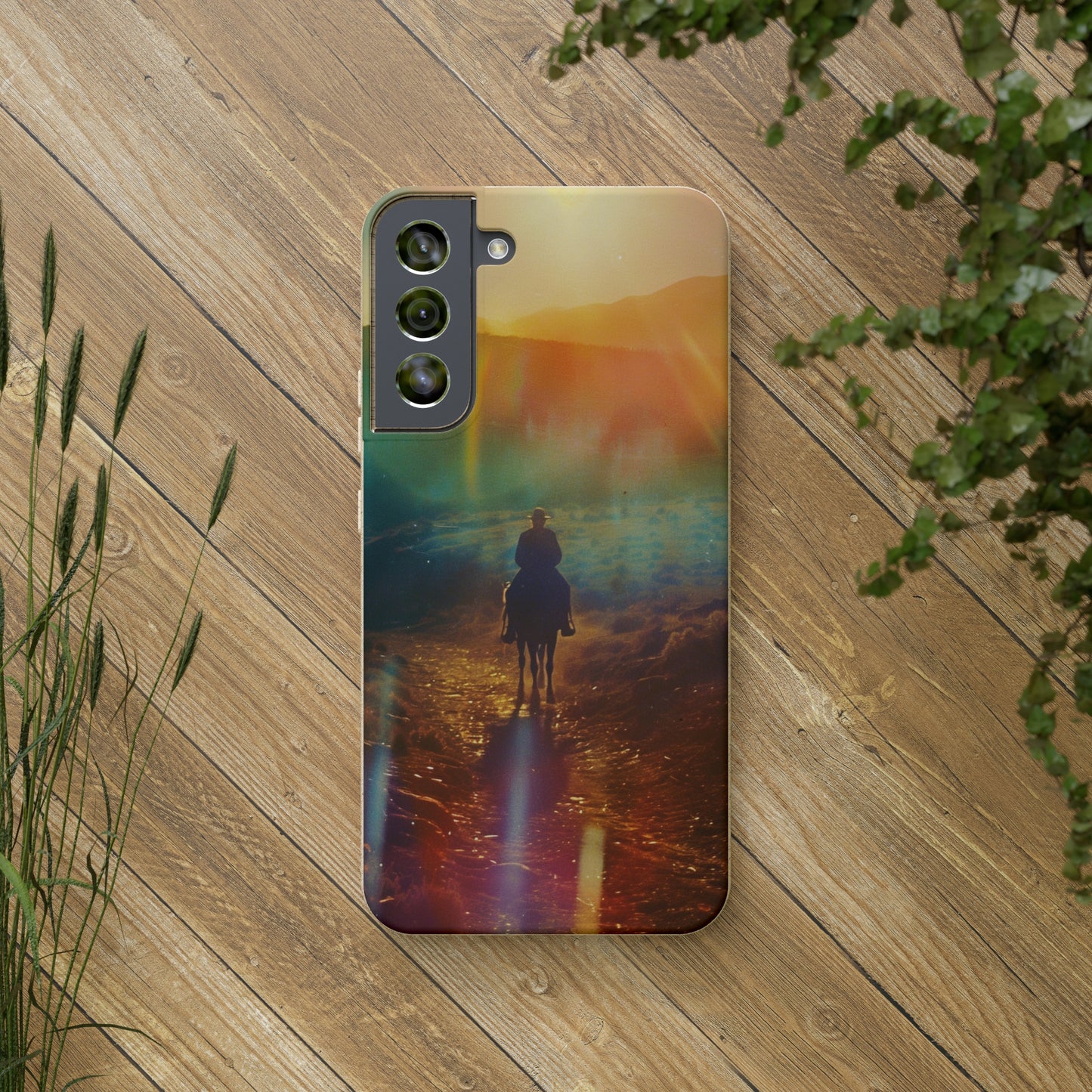 Horse rider cinematic Biodegradable Phone Case | iPhone / Samsung