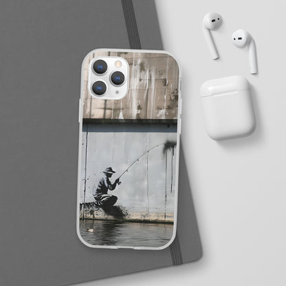 Banksy inspired man fishing | iPhone/Samsung | Slimline Phone Case