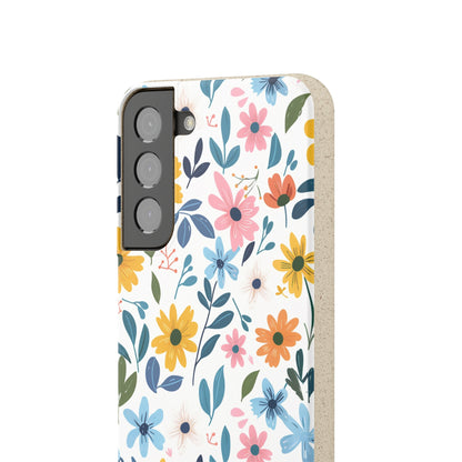 Pastel Flowers Biodegradable Phone Case | iPhone / Samsung