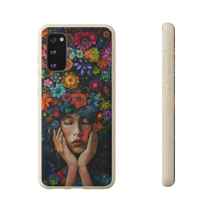 Flower woman Biodegradable Phone Case | iPhone / Samsung